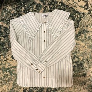 Ganni Stripe Cotton Shirt